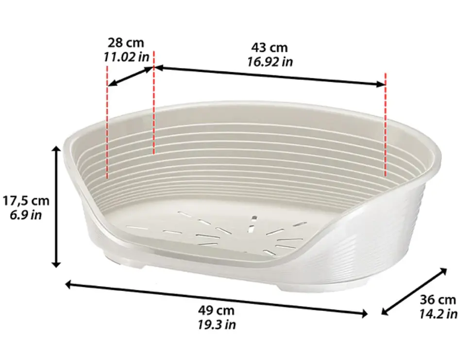 Пластиковий лежак для собак і котів Ferplast Siesta Deluxe 2 чорний 49×36×17,5 см 70202936 - фото 2
