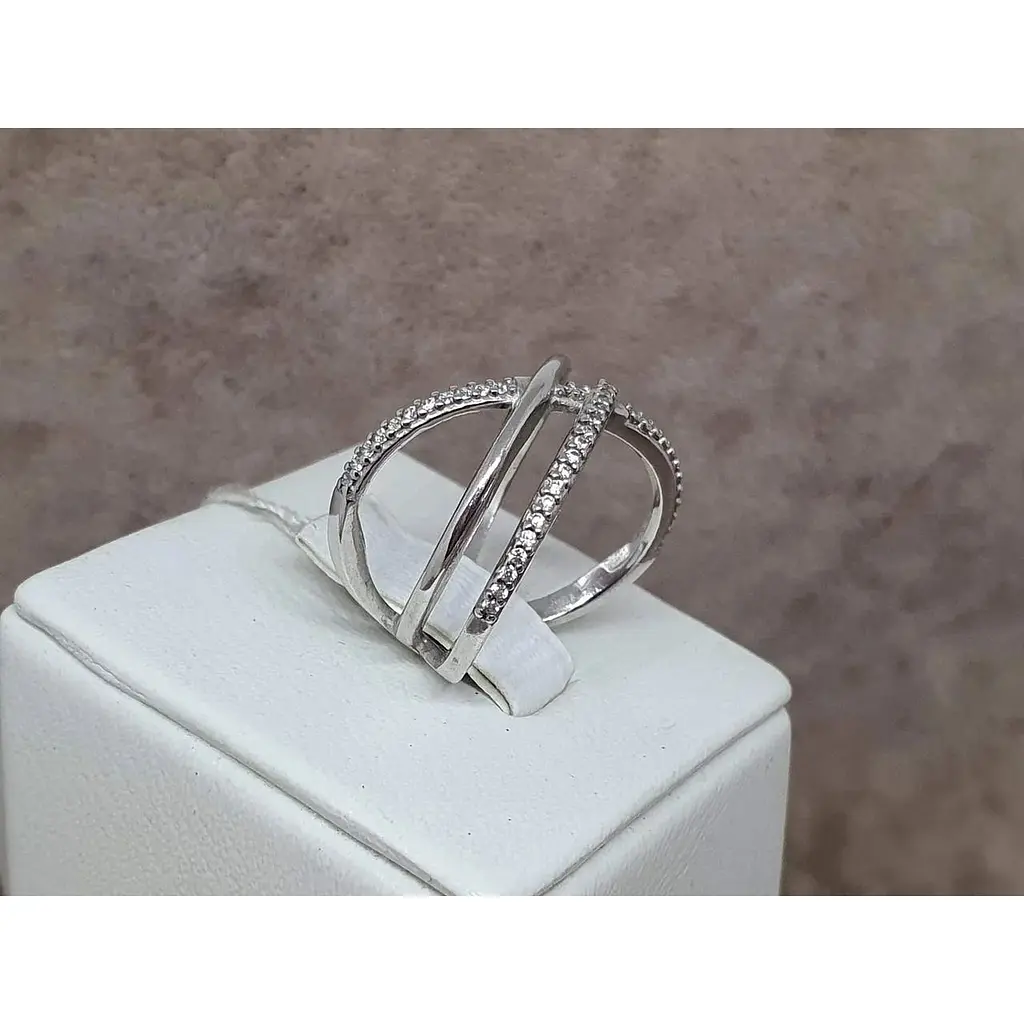 Серебряное кольцо Агни КАЛИ с фианитами. 1175/1Р-CZ 17 - фото 4