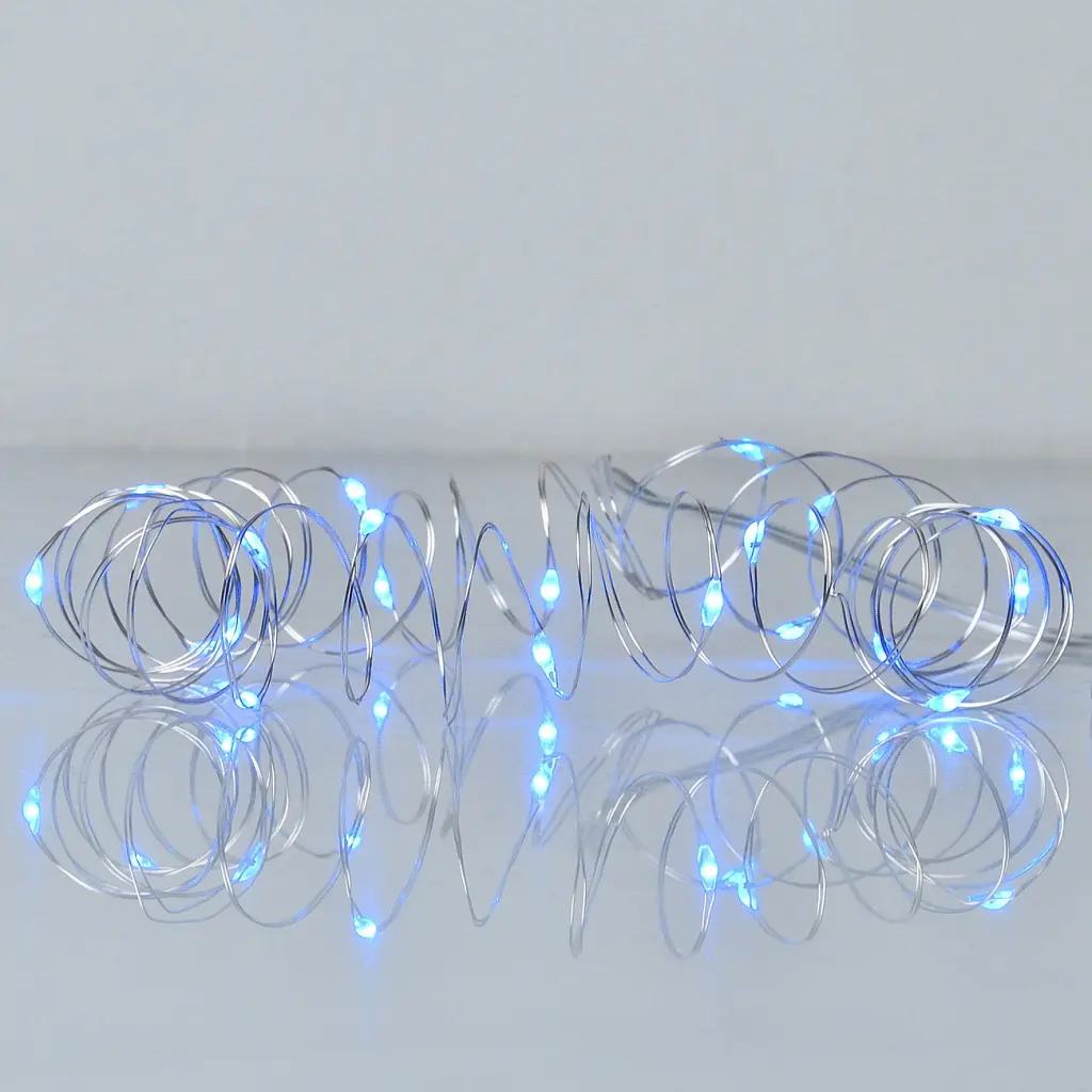Гірлянда YES! Fun Нитка на мідному дроті 20 LED Синя 2 м Статична На батарейках (975025)