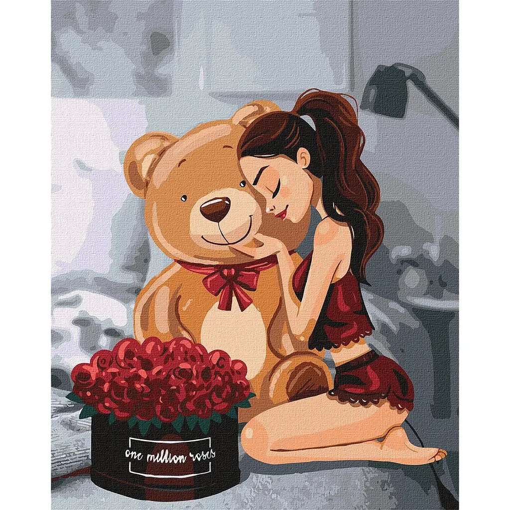 Набір для розпису по номерах Ideyka One million roses 40х50 см та Політ на гойдалці 40х40 см (СKHO1369) - фото 2