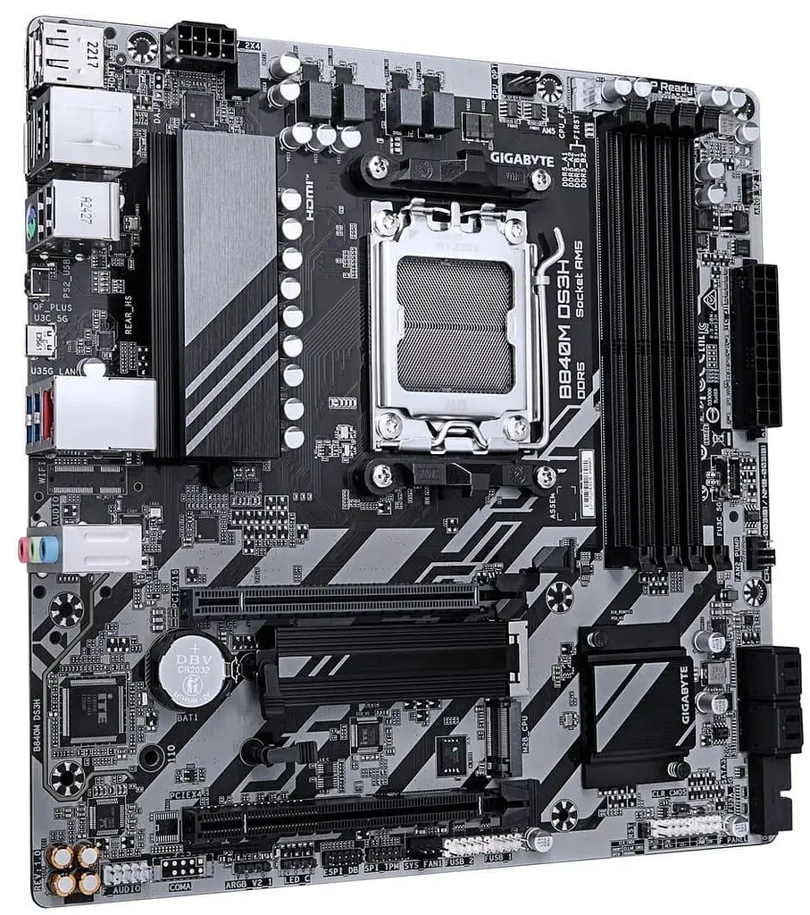 Материнская плата Gigabyte B840M DS3H (B840M DS3H) (Socket AM5, AMD B840, Micro-ATX) - фото 2