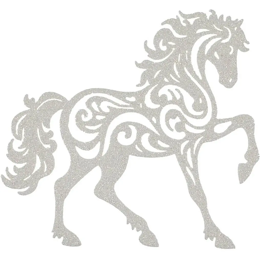 Прикраса новорічна Mis Lt Коник ажурний 2Д колір в асортименті - фото 3