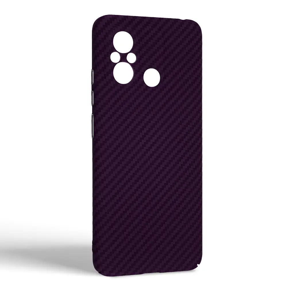 Карбоновый чехол для Xiaomi Redmi 12C, LikeCarbon, фиолетовый, панель, защитный чехол-накладка, ультратонкий и легкий, противоударный, обеспечивает защиту от ударов, падений и царапин, ArmorStandart (ARM71944) - фото 2