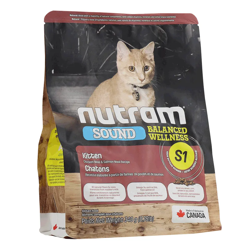Акція!! 2 по ціні 1: Сухий корм для кошенят Nutram - S1 Sound Balanced Wellness Kitten 680 г (2 шт. х 340 г) - фото 2