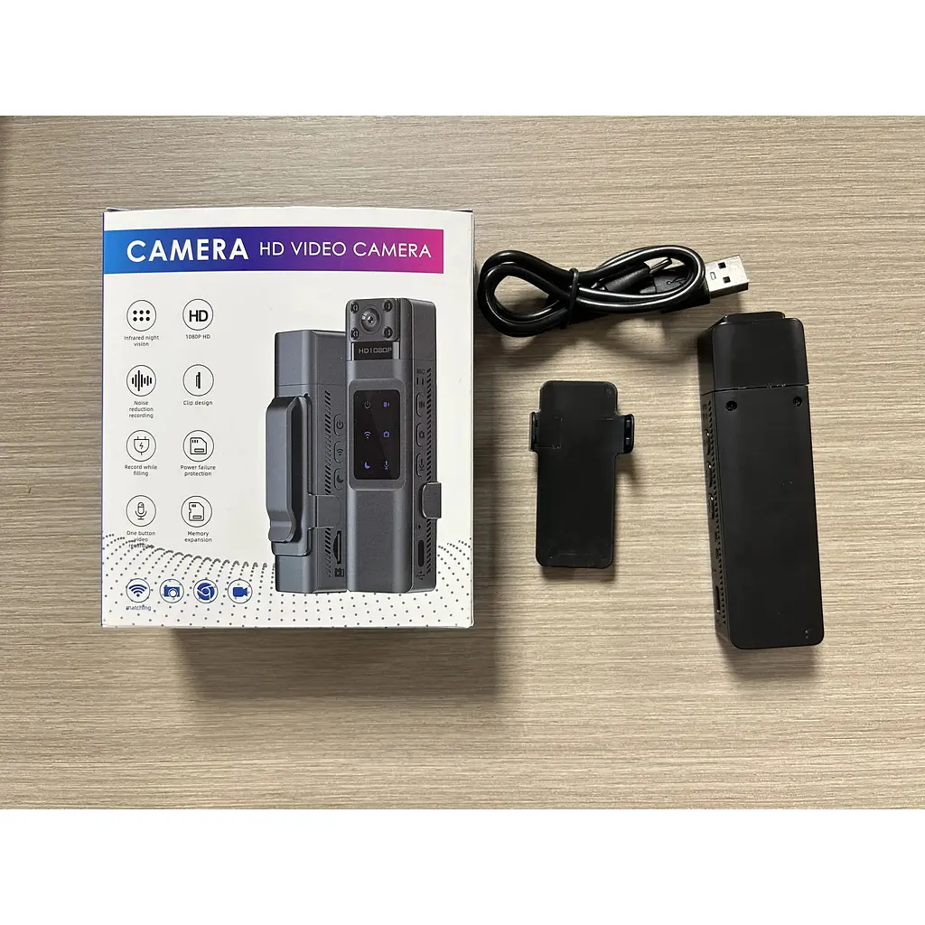 Нагрудна HD боді-камера TCAM H1080 p2p WiFi 1000 мАч Чорний (448274717) - фото 6