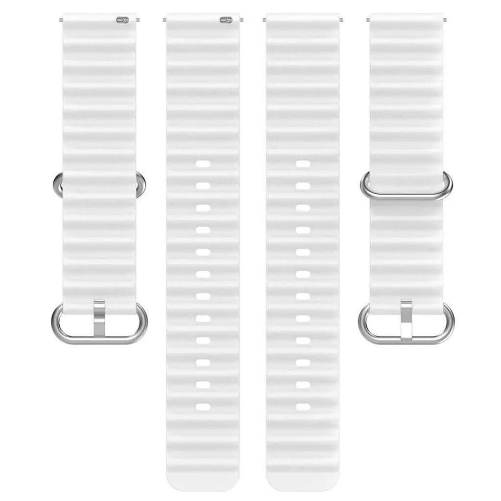 Ремешок силиконовый Primolux Ocean для часов Xiaomi Amazfit GTS 2/GTS 3/GTS 4 White - фото 3