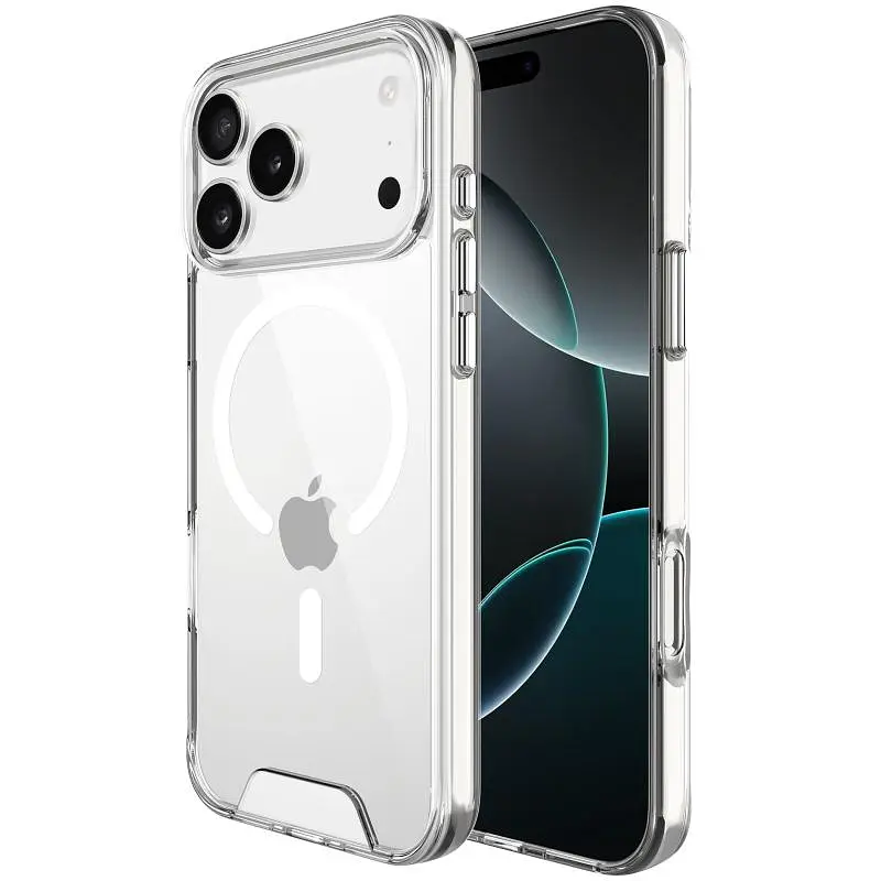 Чохол TPU Space Case with MagSafe для Apple iPhone 17 Pro (6.3) Прозорий - фото 2