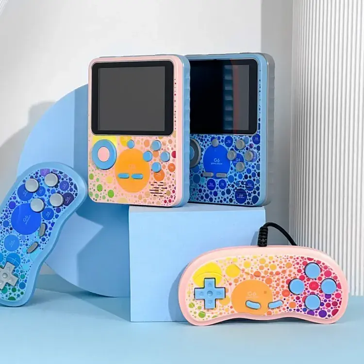 Ігрова консоль G6 портативна 3.5 дюйма 6000mAh pink - фото 10