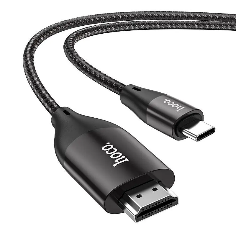 Адаптер Hoco UA16 Type-C to HDMI TV HD on-screen cable Темно-сірий