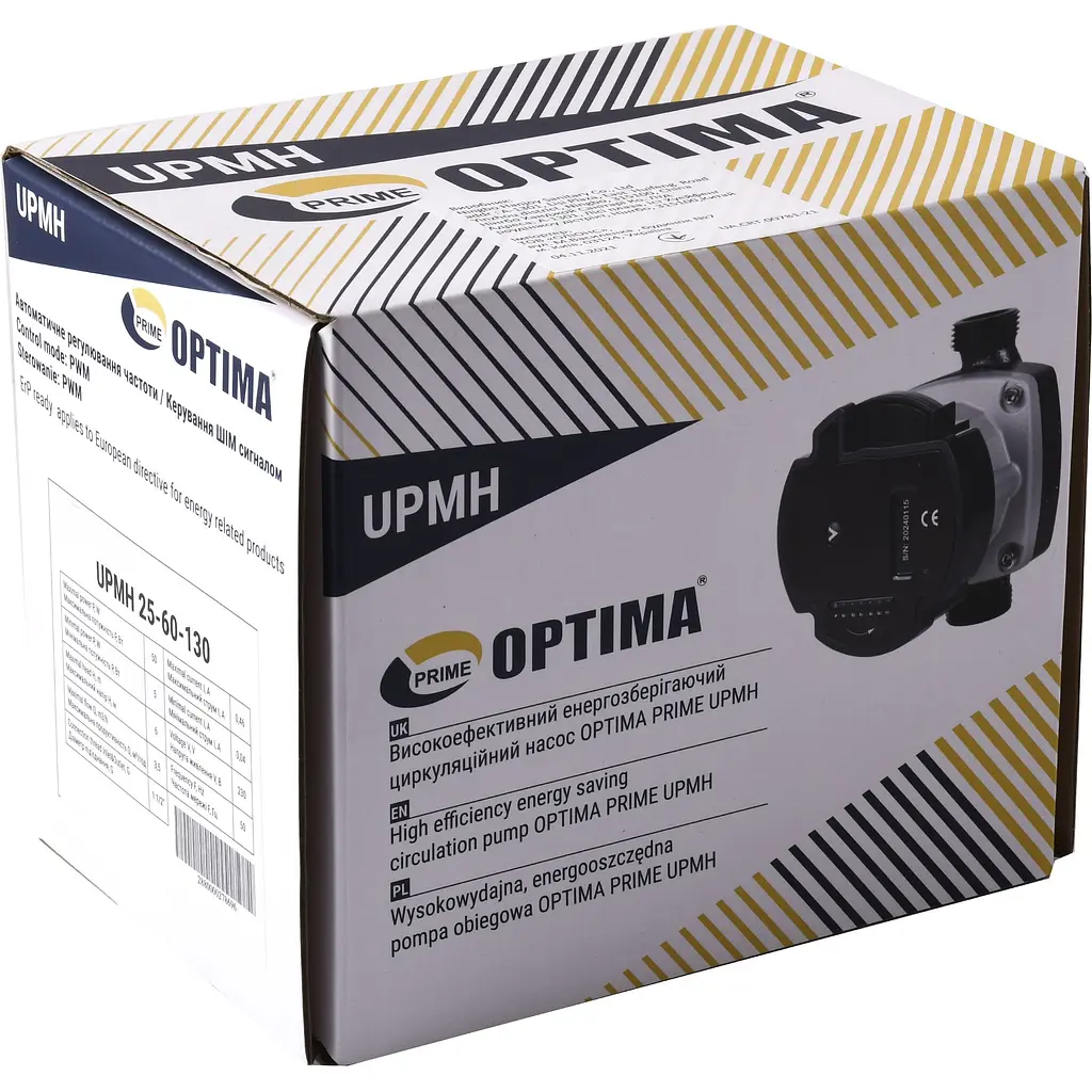 Насос циркуляційний енергоощадний Optima Prime UPMH 25-60AUTO 130 мм + гайки - фото 5