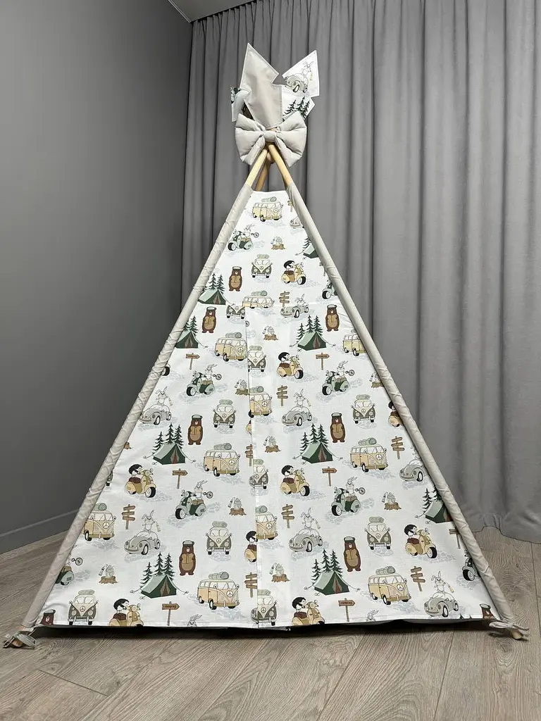 Вігвам Кемпінг 7 з матрасиком БОНБОН та кошиком для іграшок Повний комплект 0597 - фото 3
