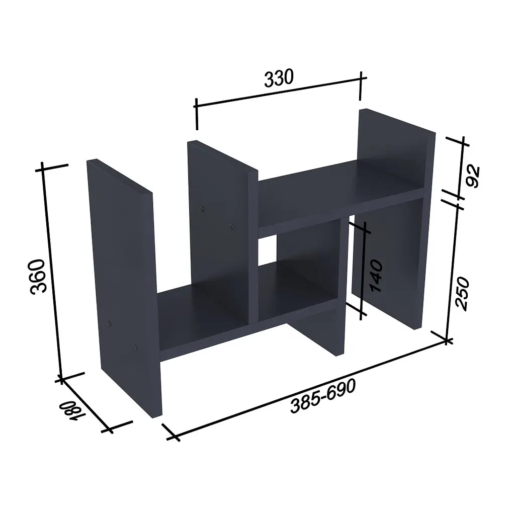 Надставка для столу NS-2 Loft Design (Антрацит) - фото 3