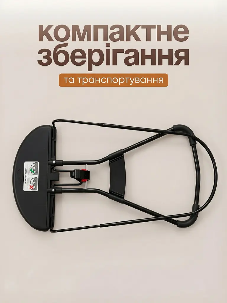 Крісло-гойдалка-шезлонг дитяче для новонароджених та немовлят вагою до 12 кг з ременями безпеки, сіре (8381706587) - фото 8