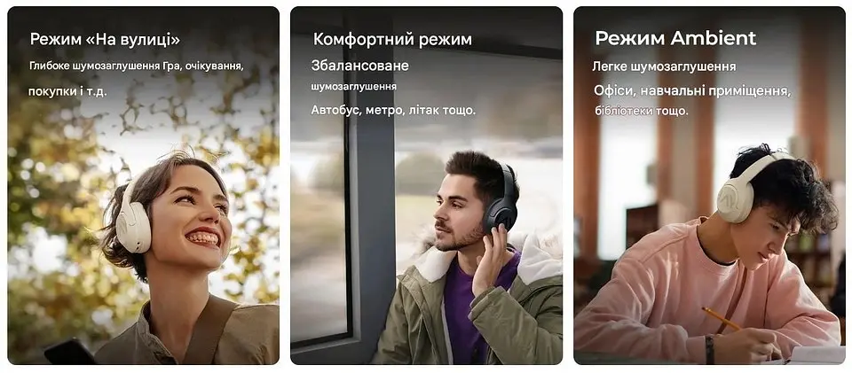 Бездротові навушники Haylou S30 Pro накладні темно сині Bluetooth 5.4 - фото 6