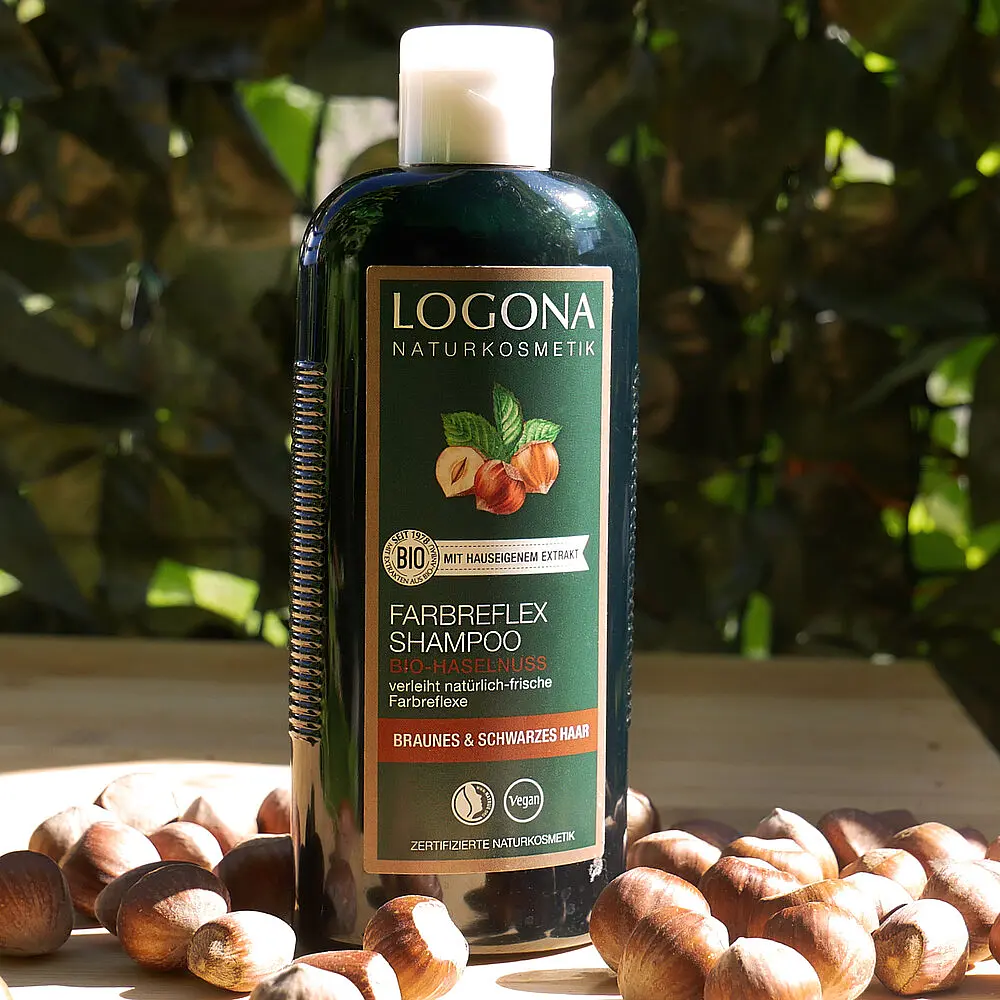 БИО-Шампунь для окрашенных темно-коричневых волос Орех Logona 250 мл - фото 2