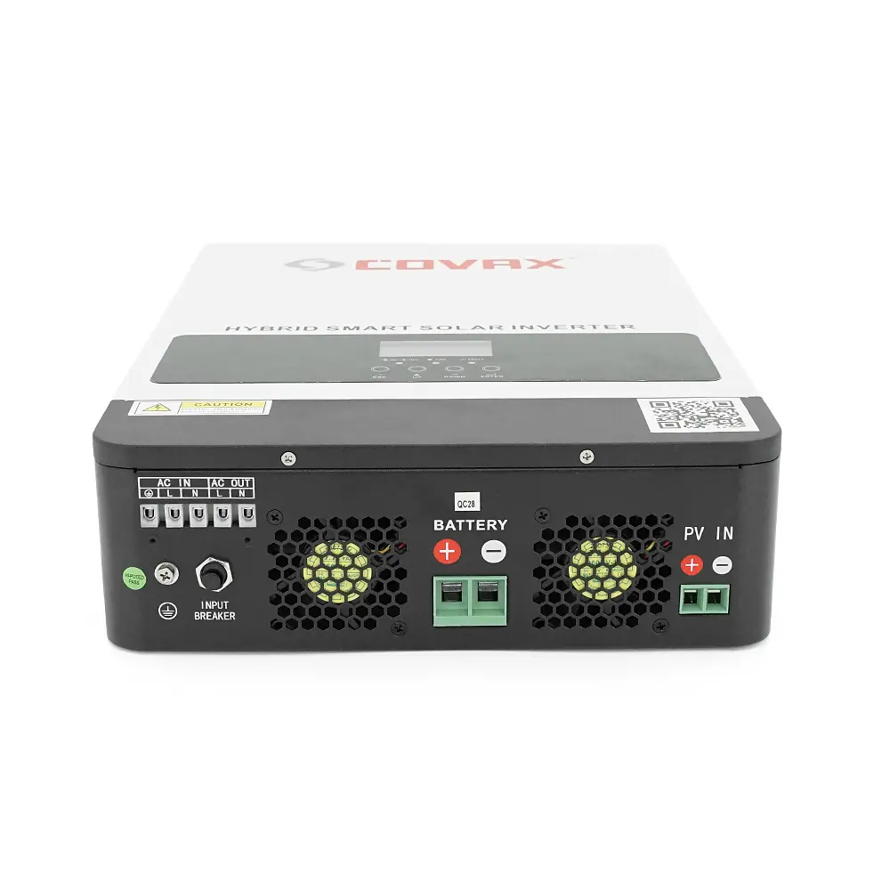 Гібридний інвертор COVAX CV-PS-2200-12V, 2200VA\1800W, 12V, ток заряда 0-60A, 170-280V, MPPT (80А, 55-450 Vdc), 405*286*98mm. 4.5kg - фото 3