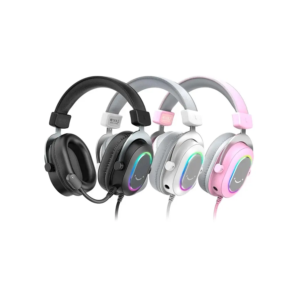 Навушники Fifine H6 RGB 7.1 Pink (H6P) - фото 5