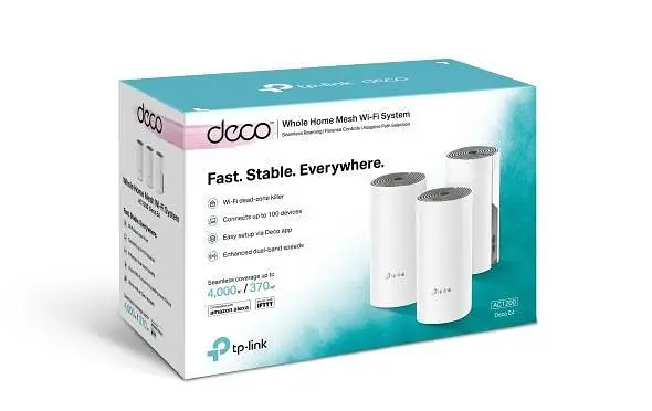 Домашня Mesh Wi-Fi система (3шт у комплекті), арт. Deco E4(3-Pack) - фото 2