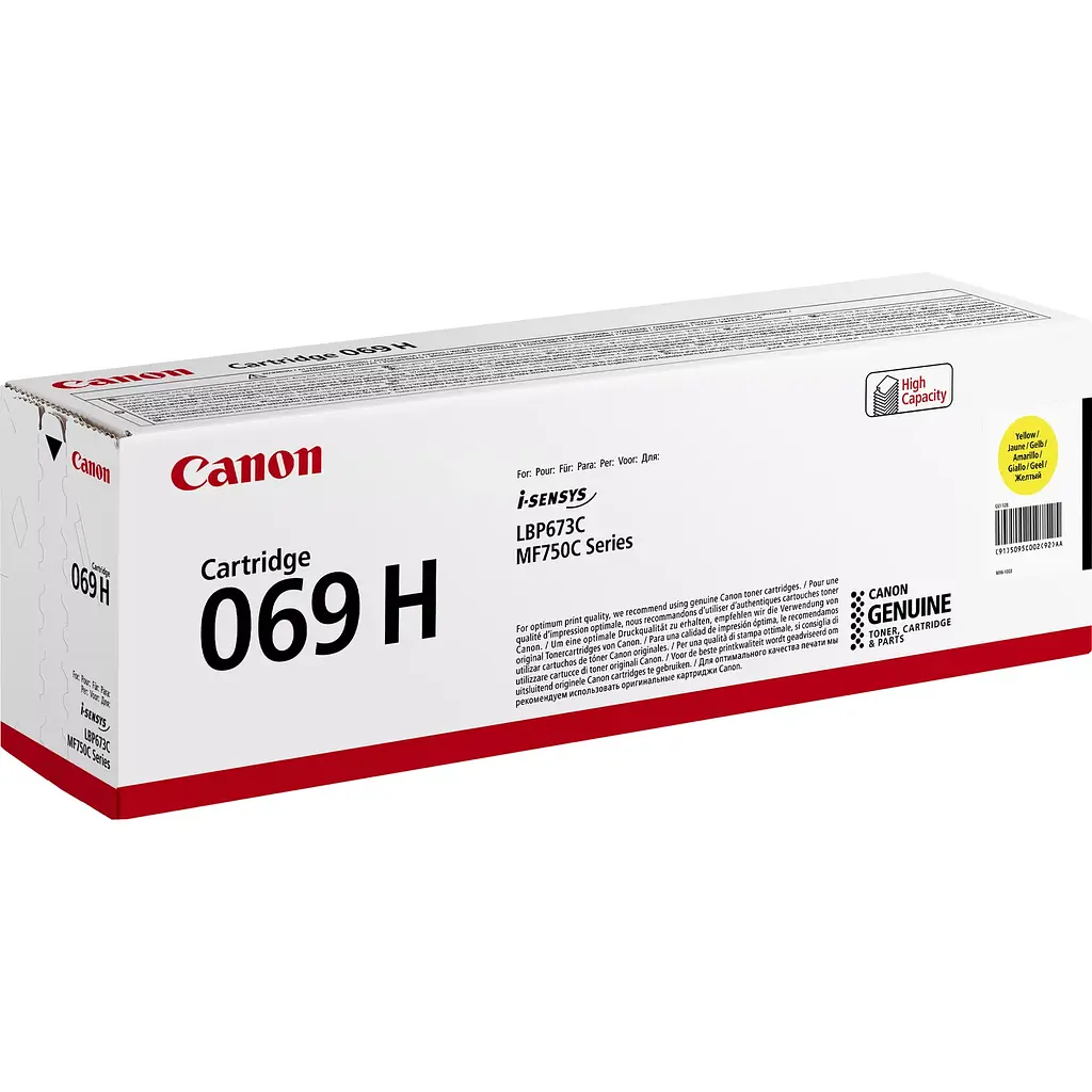 Картридж Canon 069H MF752Cdw/MF754Cdw/LBP673Cdw Yellow 5500стр. teh0015537 - фото 2