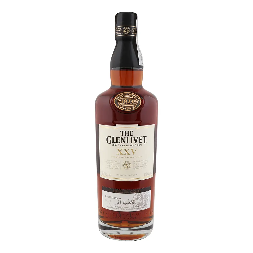 Виски The Glenlivet 25 yo Single Malt Scotch Whisky 43% 0.7 л  в подарочной упаковке - фото 6