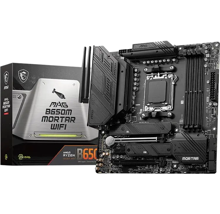 Материнська плата MSI B650M MAG Mortar Wi-Fi Socket AM5 (MAG B650M MORTAR WIFI) Б/В