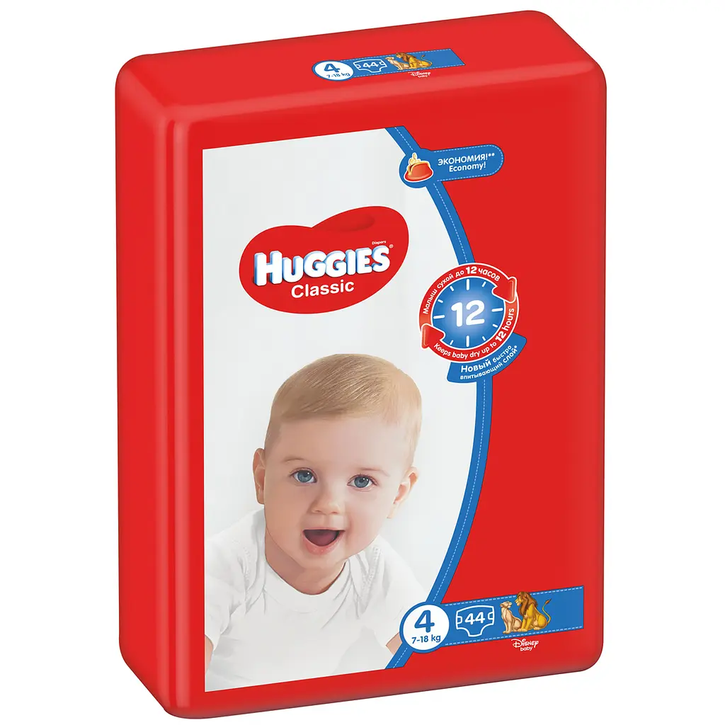 Подгузники Huggies Classic 4 (7-18 кг), 44 шт. - фото 2