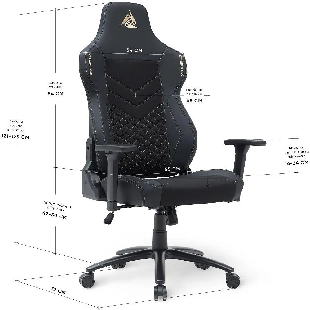Геймерське крісло Mealux Cyberlux Poseidon Black (GM-415 B) - фото 6