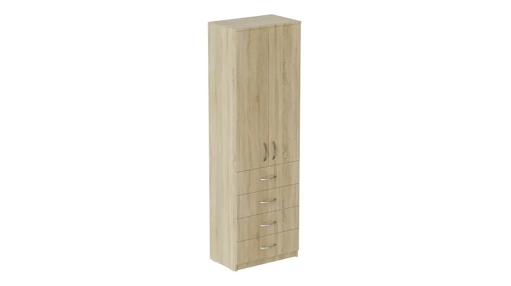 Шафа Анжело Ferrum-decor на 3 полиць з 2 дверима та 4 ящики 1900x600x380 ДСП Дуб Сонома 16 мм (FRD-104992) - фото 3
