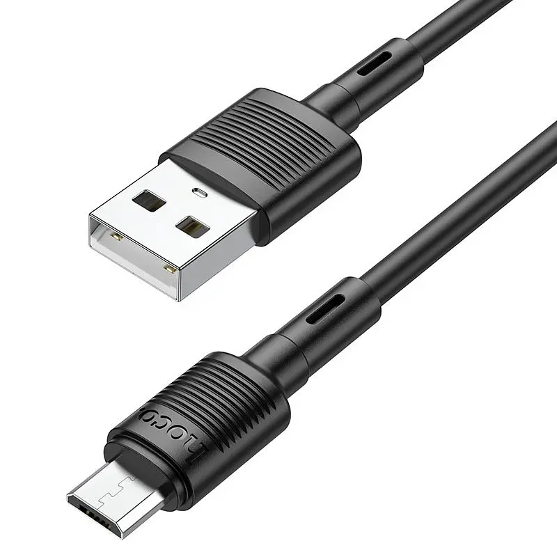 Дата кабель Hoco X83 Victory USB to MicroUSB (1m) Black - фото 3