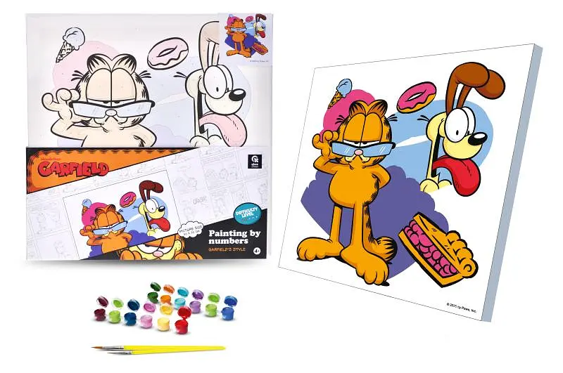 Набір для малювання за номерами на полотні Garfield Style 30х30 см (QB913-007)