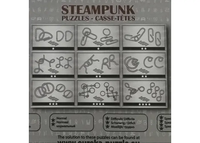 Набір головоломок Eureka Steampunk Puzzles синій 9 шт. (473207) - фото 2