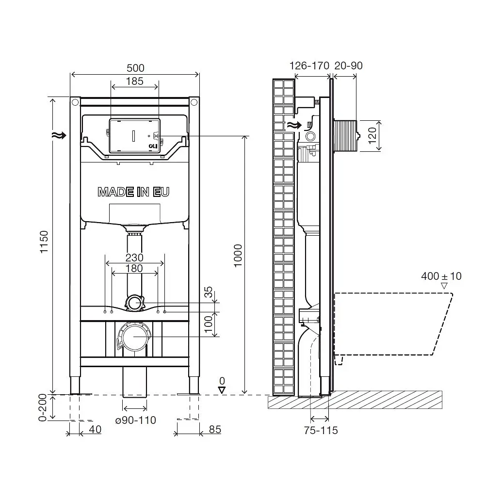 Інсталяція для унітазу 3 в 1 Imprese Olipure i9120Olipure - фото 4