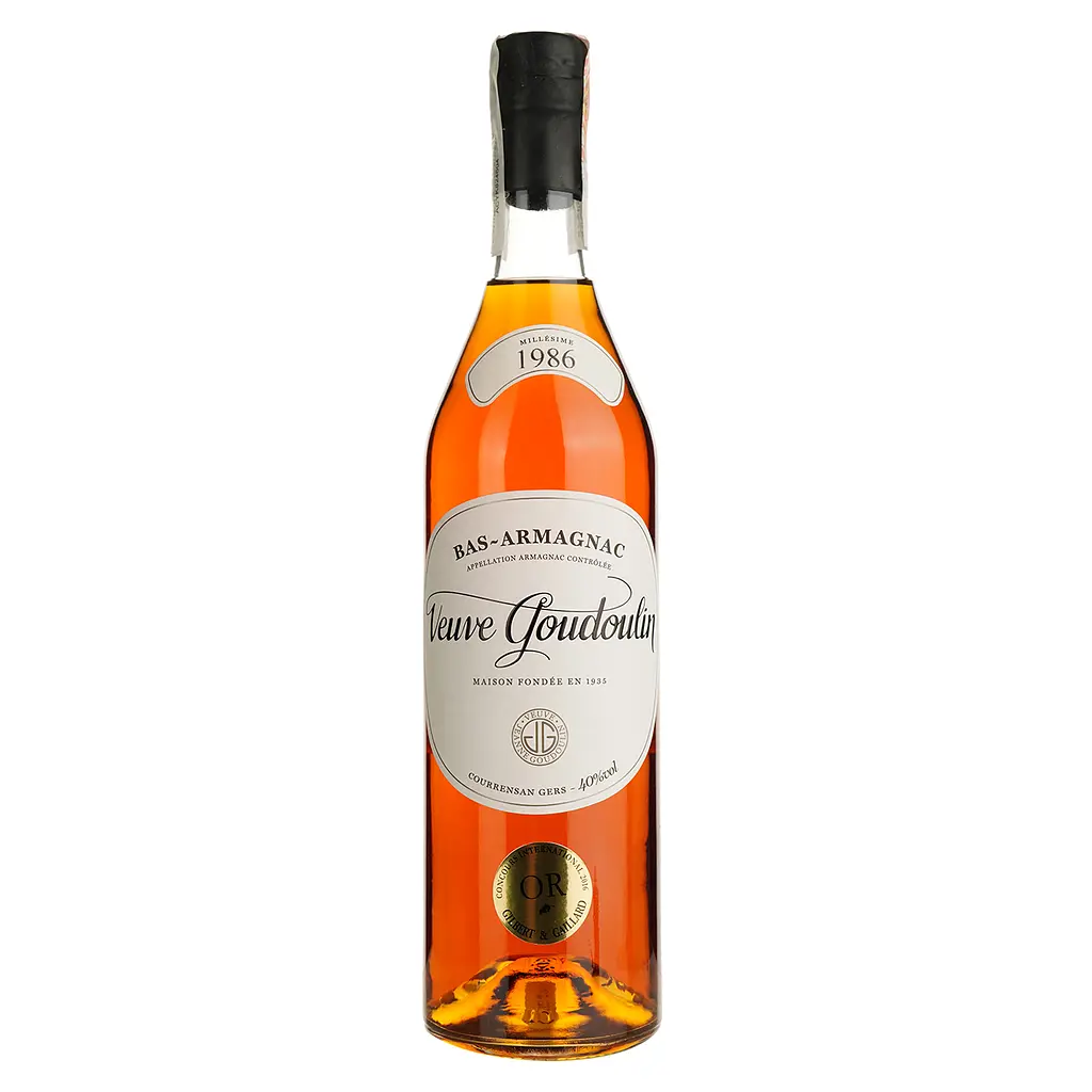 Арманьяк Veuve J. Goudoulin Bas Armagnac 1986 40% 0.7 л в подарочной коробке - фото 2