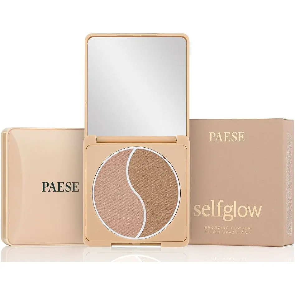 Бронзер-палетка Paese Self Glow Bronzer Light 2 в 1, 6 г - фото 2