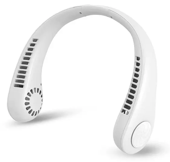 Портативний вентилятор на шию No Brand Neck Cooler з акумулятором 4000 mAh Білий (2104618524) - фото 2