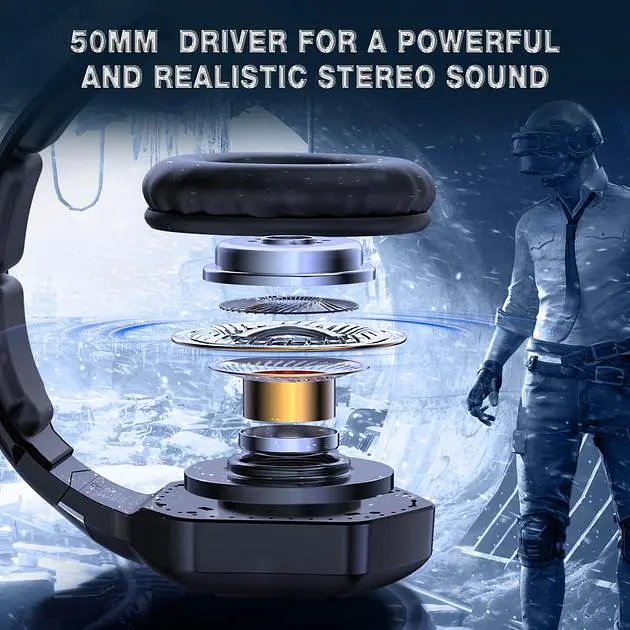 Дротова ігрова гарнітура Onikuma Gaming with RGB X8, USB, 3.5mm, 2.2m, black - фото 2