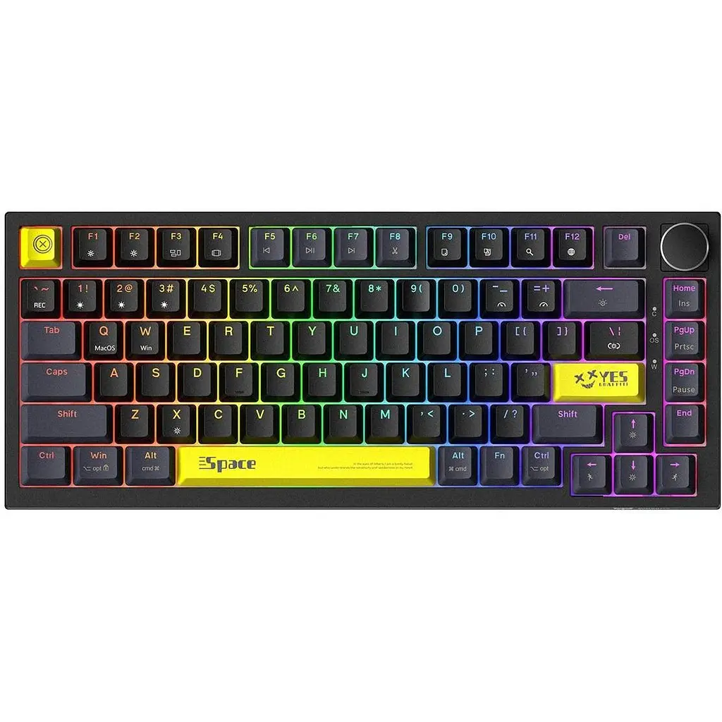 Клавіатура Onikuma бездротова ігрова G44 Pro з RGB підсвіткою Bluetooth / 2.4GHz / кабель геймерська для ПК - фото 1
