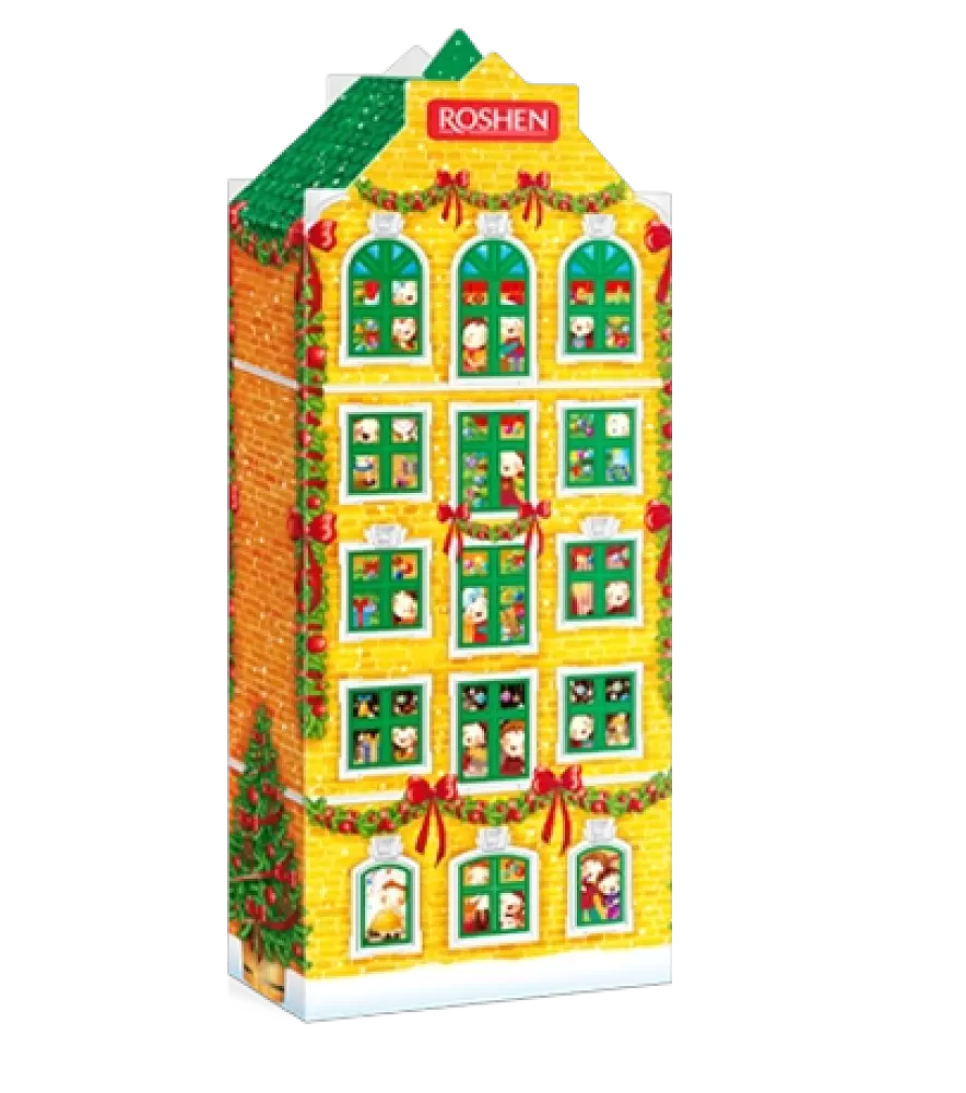 Новорічний набір Roshen Новорічний будиночок 730г