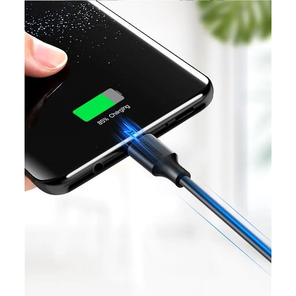 Дата кабель USB 2.0 AM to Type-C 3.0m 3.0A 18W US287 Black Ugreen (60826) - фото 3