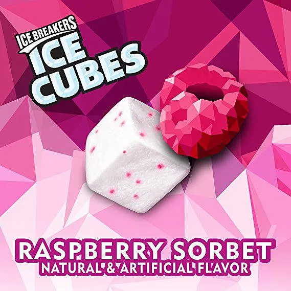 Жуйки Ice Cubes Raspberry Sorbet 40 шт - фото 2