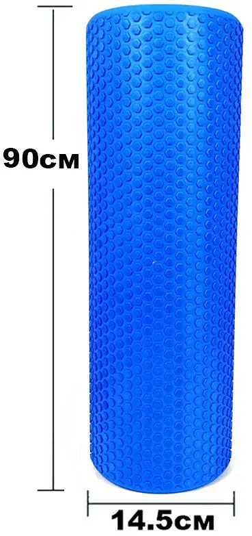 Масажний ролик EasyFit Foam Roller 90 см Синій (EF-2034-BL) - фото 4