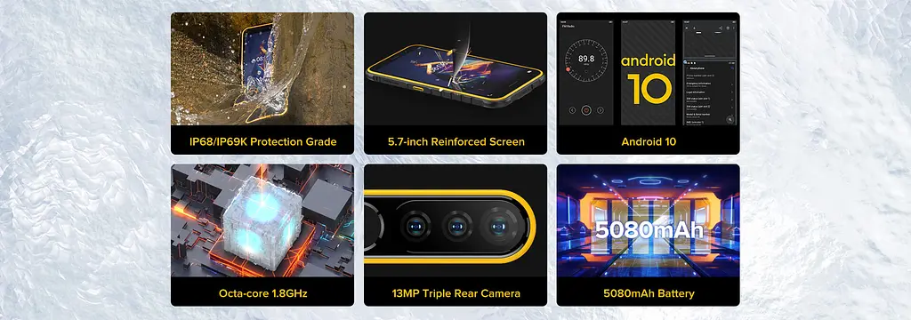 Смартфон Ulefone Armor X8 4/64Gb Black [65307] - фото 9