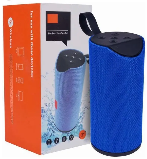 Портативна Bluetooth колонка бездротова переносна колонка з вологозахистом бумбокс UKC TG-113 синя - фото 6