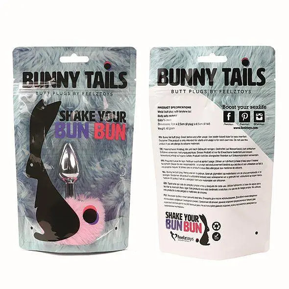 Анальна пробка FeelzToys Bunny Tails 7х2.5 см (рожевий) - фото 5