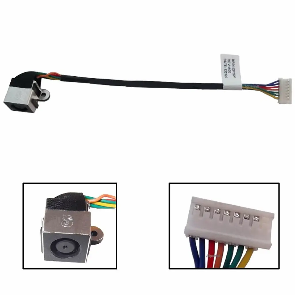 Роз'єм живлення ноутбука з кабелем для Dell PJ541 (7.4mm x 5.0mm + center pin), 8(7)- Универсальный (A49059) - фото 2