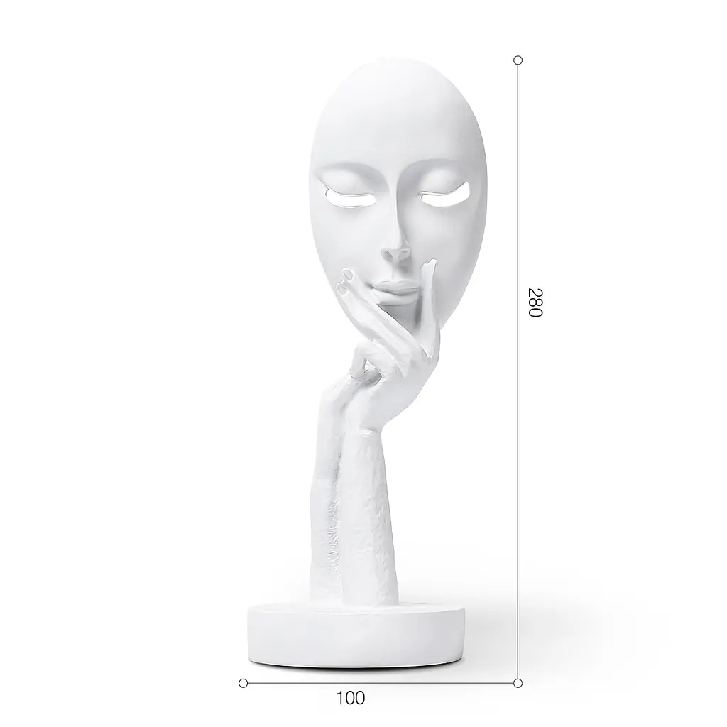 Статуетка декоративна МВМ My Home Маска біла (DH-ST-03 WHITE) - фото 2