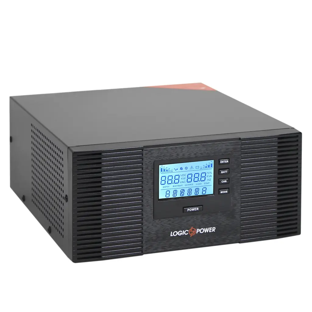 Джерело безперебійного живлення LogicPower LPM-PSW-1500VA (1050 Вт), Lin.int., AVR, 2 x евро, метал - фото 4