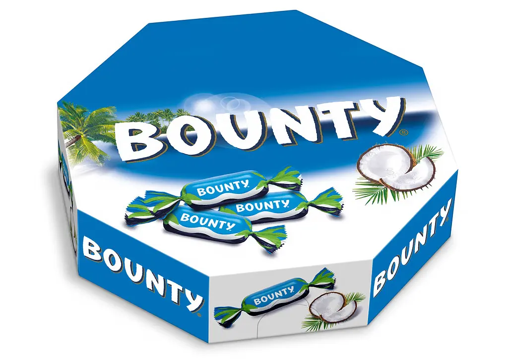 Цукерки Bounty кокосові в молочному шоколаді 350 г