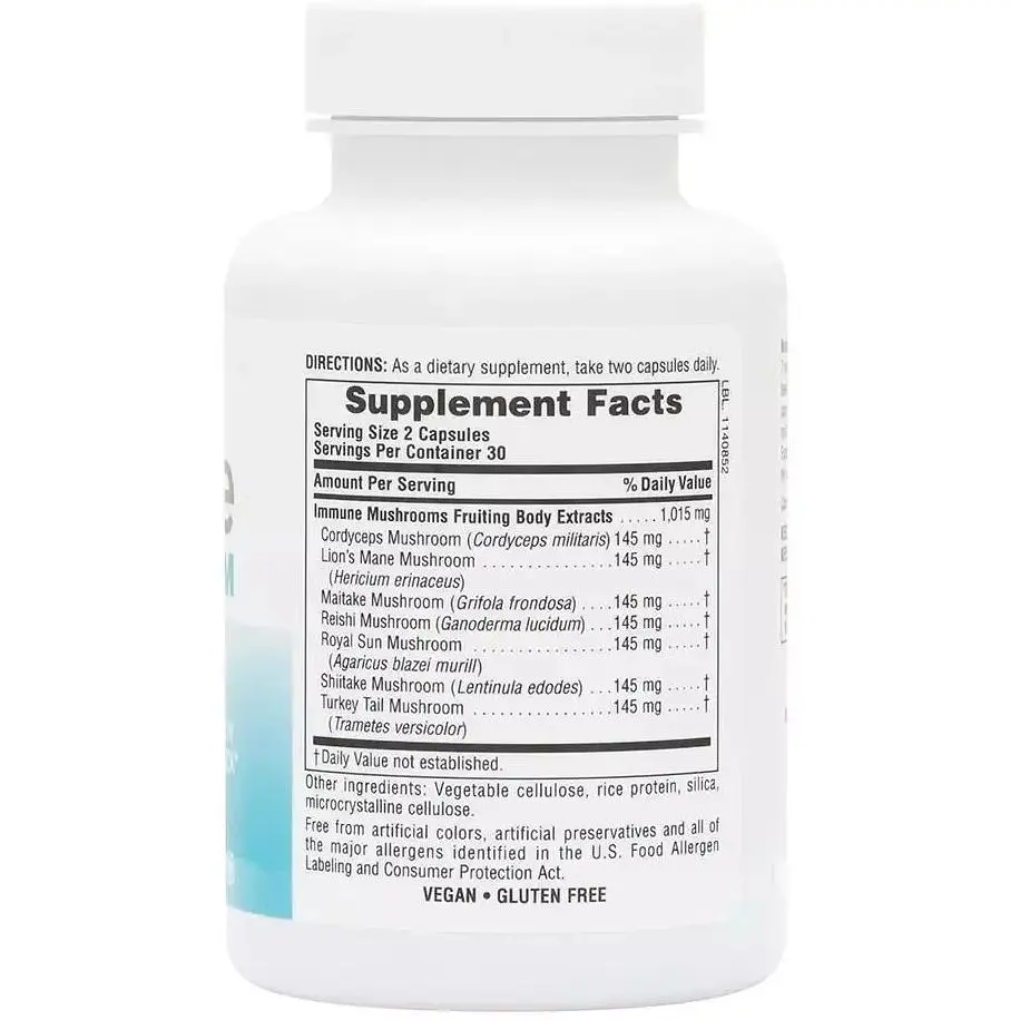Екстракт 7 грибів NaturesPlus рейши, шиїтаке, кордицепс 60 капсул - фото 2