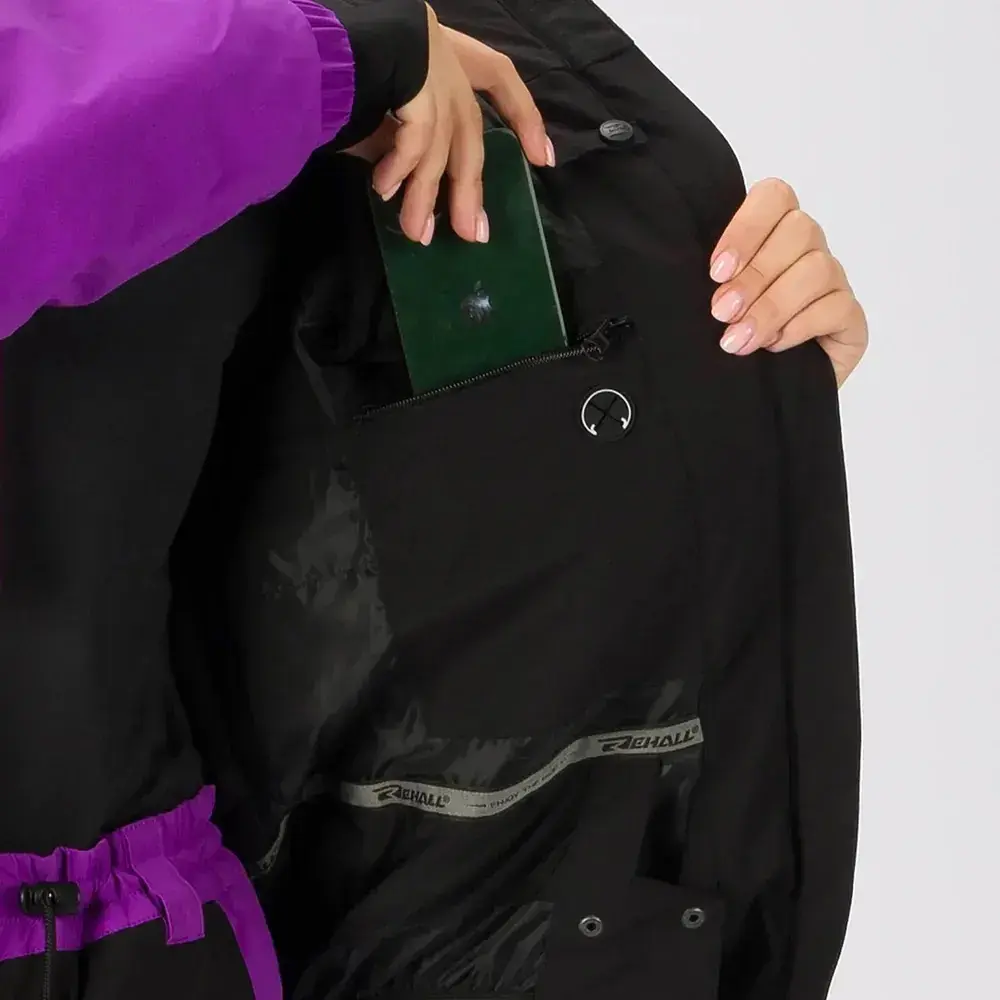Куртка женская Rehall Stussy W 2026 XS Черный-Фиолетовый - фото 7